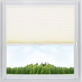 Woltu Plissee 85 x 130 cm creme