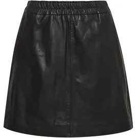INWEAR Lederrock A-Linie Schwarz 38