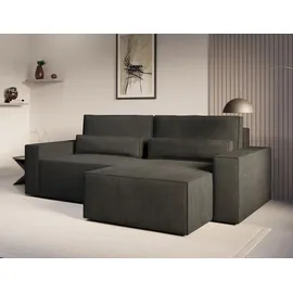 e-meubles MOEBLO Ecksofa DENVER MINI Schwarz