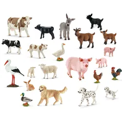 Schleich - Tierfiguren - Bauernhof-Set mit 22 Tieren