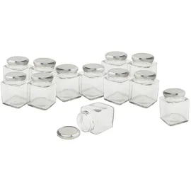 VBS Einmachglas eckig 200 ml 12 St.