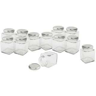 VBS Einmachglas eckig 200 ml 12 St.