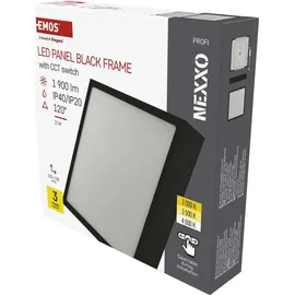 EMOS LED Panel 21W quadratisch schwarz