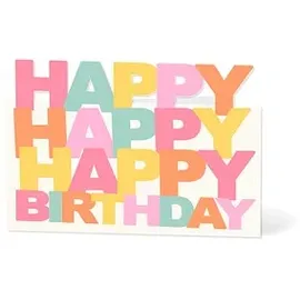 LUMA Geburtstagskarte Happy Birthday bunt, 1 St.