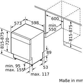 Siemens iQ300 SN43ES22AE Einbau-Geschirrspüler (unterbaufähig, 598 mm breit, Edelstahl)