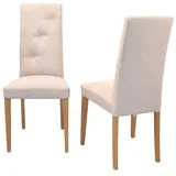 moebel-direkt-online Polsterstuhl Ina beige 2er Set