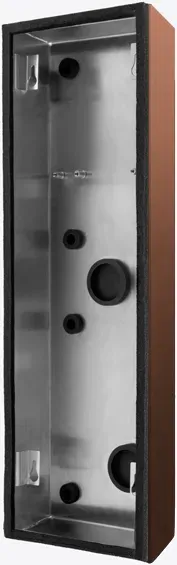DoorBird D2102KV Aufputz Montagerückgehäuse Bronze-Optik als PVD Beschichtung, Edelstahl, gebürstet