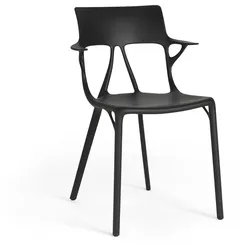 Kartell A.I. Gartenstuhl recyceltes Material - Schwarz