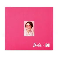 Kodak Barbie x Kodak Pinkes 8x8” Stoffgebundenes Scrapbook-Fotoalbum mit Frontbildfenster