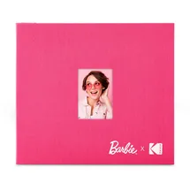 Kodak Barbie x Kodak Pinkes 8x8” Stoffgebundenes Scrapbook-Fotoalbum mit Frontbildfenster