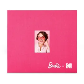 Kodak Barbie x Kodak Pinkes 8x8” Stoffgebundenes Scrapbook-Fotoalbum mit Frontbildfenster