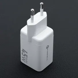 forcell Forcell, F-ENERGY Mini GaN III Ladegerät USB / USB-C PD QC 4.0 Ultra-Kompakt, Weiß - Weiß