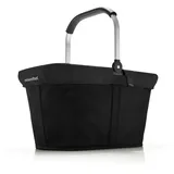 Reisenthel Set carrybag black mit Cover black Stabiler Einkaufskorb mit praktischer Innentasche – Elegantes und wasserabweisendes Design