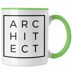 Trendation Tasse Trendation – Architekt Geschenke Tasse Lustig Kaffeetasse mit Spruch Architektur Architekten Geschenkidee Spruch Sprüche Lustige Tasse grün