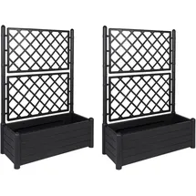 Kreher Pflanzkasten Set 100 x 43 x 142 cm Anthrazit