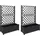 Kreher Pflanzkasten Set 100 x 43 x 142 cm Anthrazit