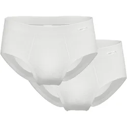 Slip AMMANN "Slip Slips Doppelripp 2er Pack", Herren, Gr. XL, weiß, Obermaterial: 100% Baumwolle CO., Unterhosen Slip