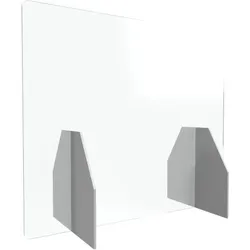 Polystyrol Schutzwand als Tischaufsteller und Coronaschutz