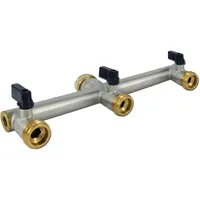 PUTEUS Wasserverteiler 3 fach 3/4 Zoll Messing