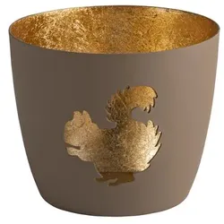Madras Windlicht M Eichhörnchen braun/gold