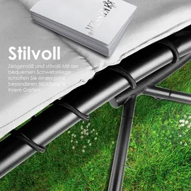 Kesser Schwebeliege mit Sonnenschirm 194 x 100 x 200 cm Grau