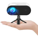 Mini Beamer WiFi Bluetooth, XuanPad 20000L Beamer Klein mit Stativ unterstützt Full HD 1080P, 50% Zoom, ±15° Trapezkorrektur, Mini Projektor Kompatibel mit HDMI, USB, AV, iOS, Android, PC, TV-Stick