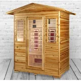 DEKO VERTRIEB BAYERN Infrarotkabine Luxus LED Infrarotsauna 153x125x210cm Infrarotkabine Wärmekabine Sauna