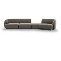 Micadoni Sofa Miley, modular 4-Sitzer grau