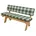 FRG Auflagen-Set 150 50 5 cm grün-beige kariert
