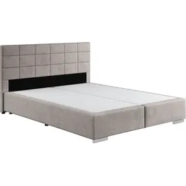 Cotta Boxspringbett COTTA "Simba", grau (elephant), L:209cm, Komplettbetten, Boxspringbett, wahlweise mit oder ohne Matratze und Topper bestellbar