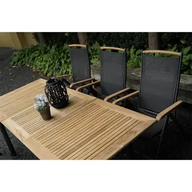 leslilivingb Monza Ausziehtisch 152-210 x 89 x 75,5 cm Anthrazit