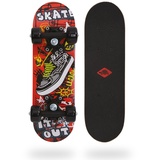 Donic Schildkröt Schildkröt® Mini Skateboard 17“ Skate It Out | Kinder Skateboard ab 4-6 Jahre | Holz-Deck 43 x 13 cm | Cooles Design für Kinder