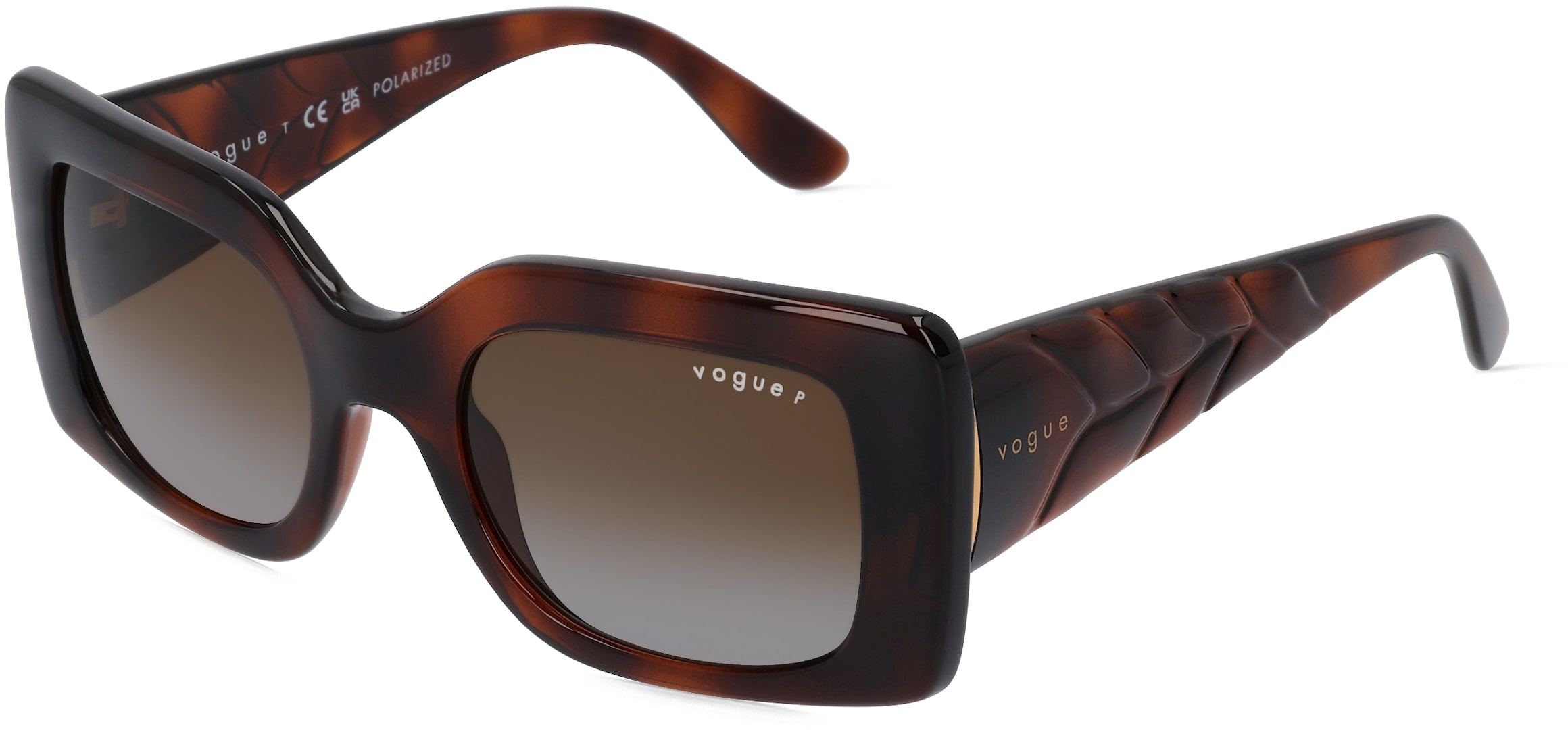 Vogue eyewear VO5481S Damen-Sonnenbrille Vollrand Eckig Kunststoff-Gestell, braun