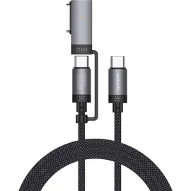 4smarts USB-C auf USB-C Adapter 2 m Schwarz/Grau