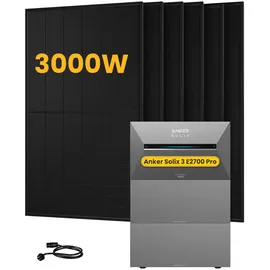 Anker SOLIX Solarbank 3 E2700 Pro 5,4 kWh inkl. BP2700 Erweiterungsakku + 6x 500W Solarmodule + 5x Smart Plug