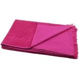 Sensepura Hamam Handtuch pink, gerade Fransen 90x180 cm