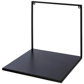creativ home Wandregal 30 x 30 x 30 cm Schwarz