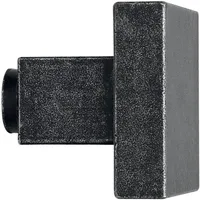 halcö Knopfdrückerlochteil Eckig Fix 60x60 Schwarz