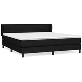 vidaXL Boxspringbett mit Matratze Schwarz 180x200 cm Stoff