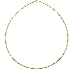 Halsreif OSTSEE-SCHMUCK "Ostsee-Schmuck Halsreif Omega 2,2 mm Halsreif Omega 2,2 mm" Gr. 45, gold (goldfarben), Halsketten, Damen, 45cm, Silber 925 (Sterlingsilber), L: 42cm