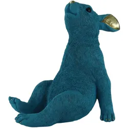 Dekofigur AM DESIGN "Hase "Sternengucker"", blau, B:29,5cm H:26,3cm, Polyresin, Dekofiguren, handgefertigte Osterdekoration