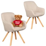 Mr. Deko Esszimmerstuhl Matera Polyester beige 2er Set
