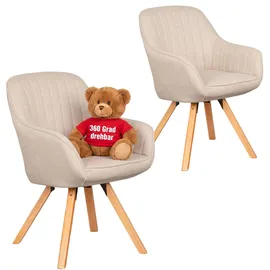 Mr. Deko Esszimmerstuhl Matera Polyester beige 2er Set