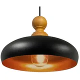 Bamyum Androa 1-flammig Ø40 cm Holz/Metall schwarz