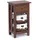 DESIGN DELIGHTS Rattan 70 Hellbraun Mahagoni 70 x 38 x 28 cm