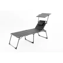 Solax Sunshine Komfort-Sonnenliege 193 x 67 x 32 cm Schwarz