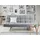 Beliani Schlafcouch 3-Sitzer Grau/Braun