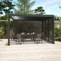 Sweeek Bioklimatische Pergola Triomphe 3x4m mit 3 Lamellenwänden 130