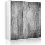 Banjado Großer Schlüsselkasten Metall 30x30cm Weiß Scharnier Rechts 50 Haken Beschreibbar Magnetisch Motiv Holz Monochrom