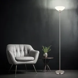 GLOBO Stehleuchte Glas nickel matt, H 180 cm